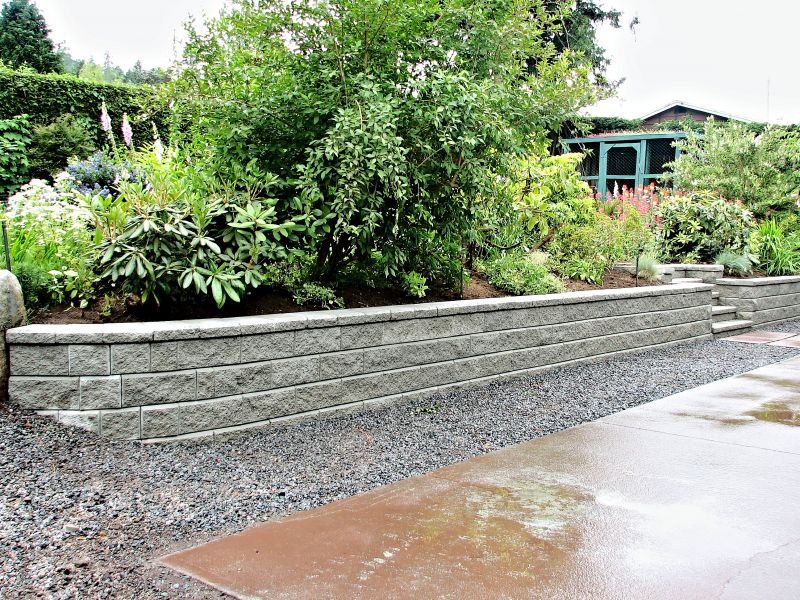 Retaining wall installation